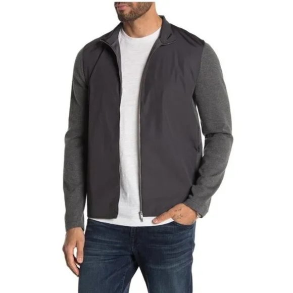 Theory Bellvil Pique Fine Full Zip Jacket - Picture 1 of 7